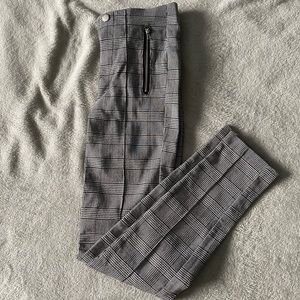 Plaid Pull-On Dress Pants